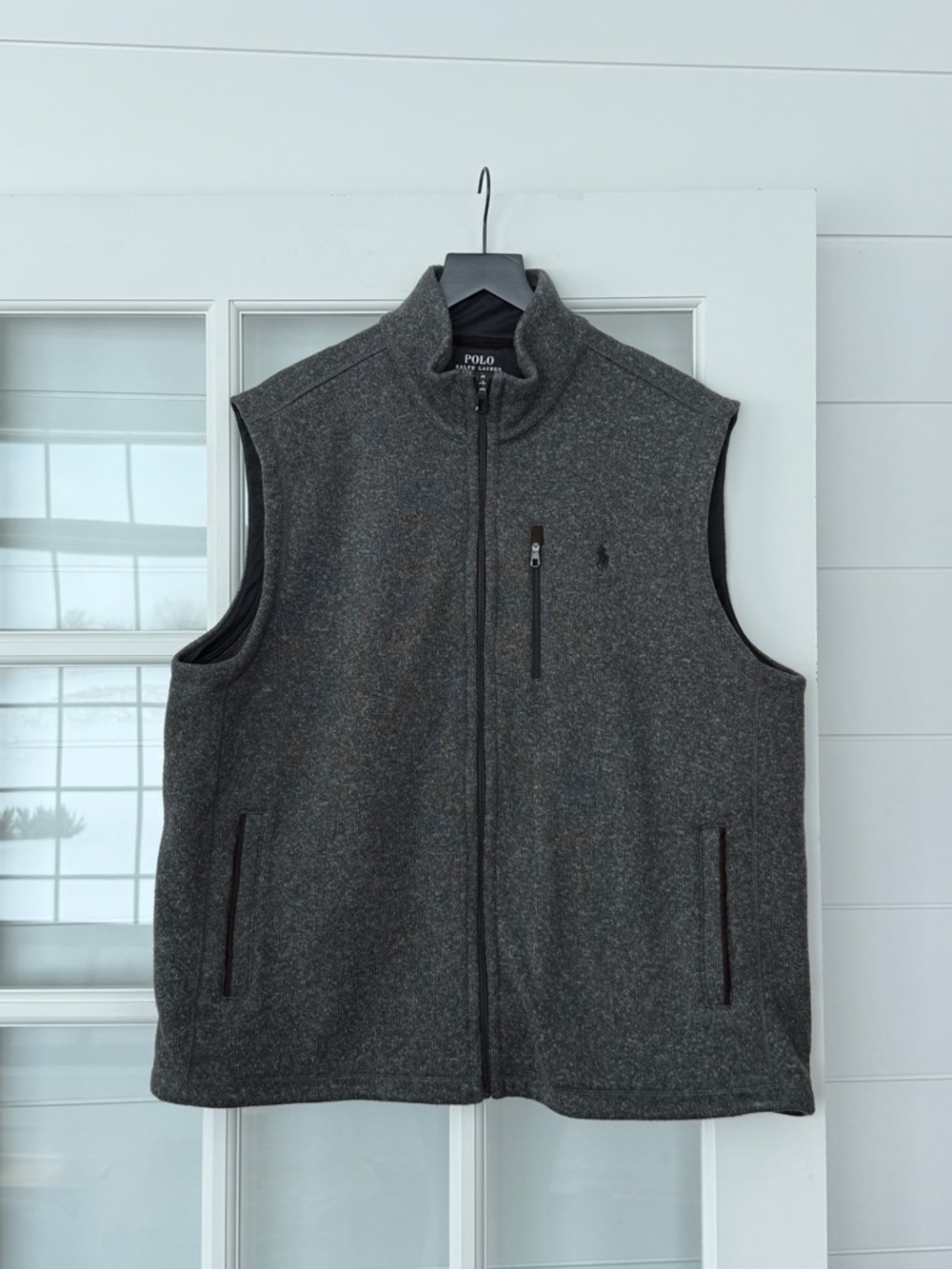 Polo by Ralph Lauren Gray Zip-Up Fleece Vest